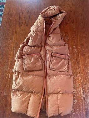 Source Unknown Women's Hooded Puffer Vest in Burnt Orange